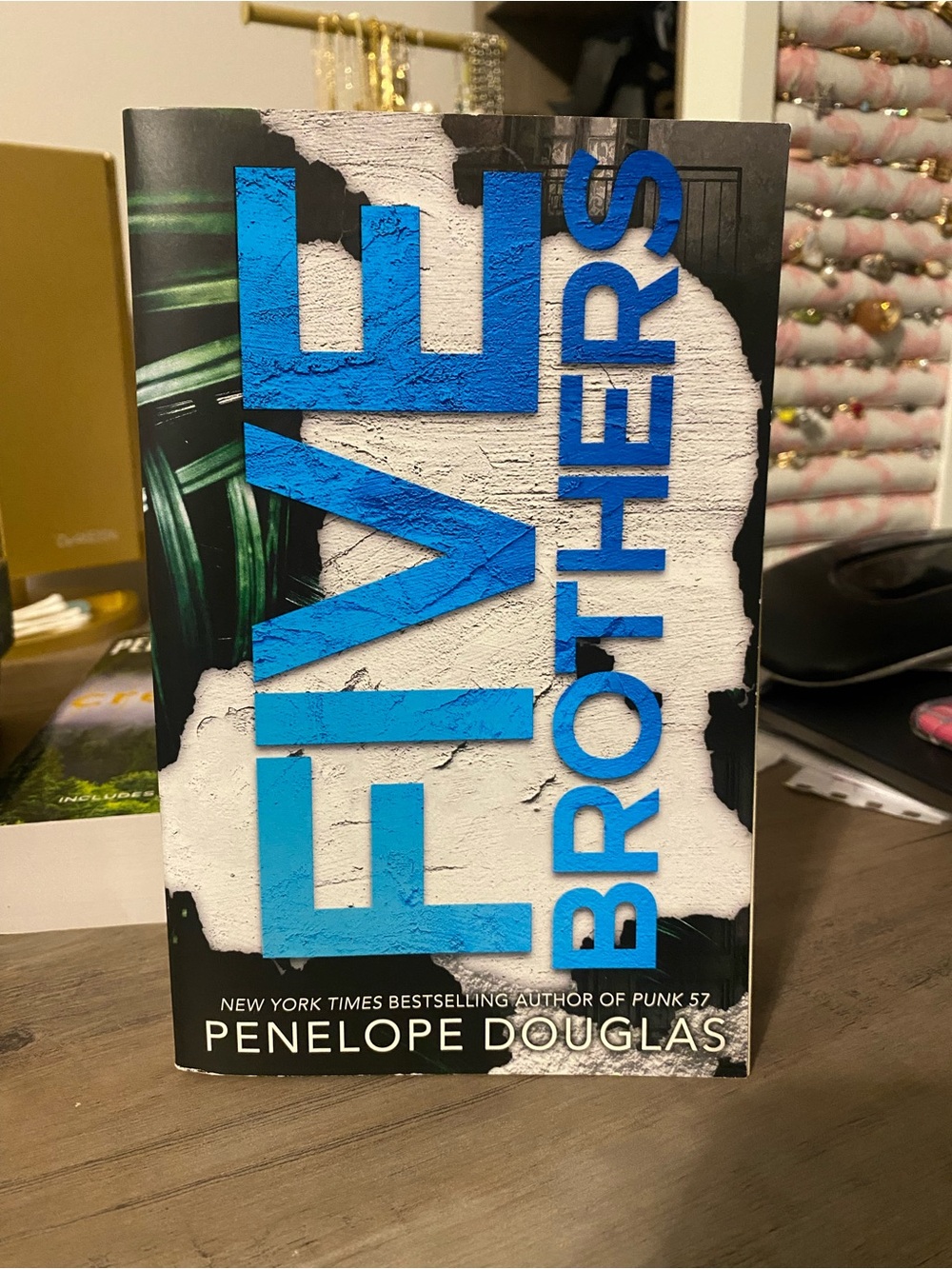 Five Brothers by Penelope Douglas - Blue/White Cover Paperback